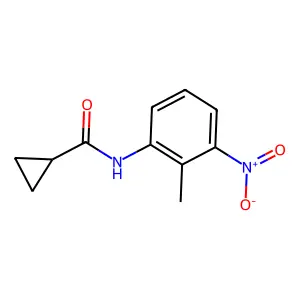 N-(2-methyl-3-nitrophenyl)cyclopropanecarboxamide structure