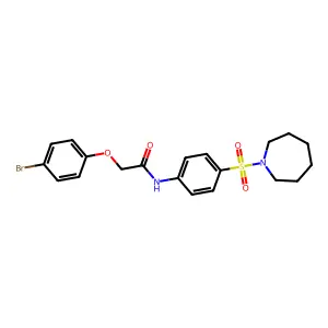 N-[4-(1-azepanylsulfonyl)phenyl]-2-(4-bromophenoxy)acetamide structure