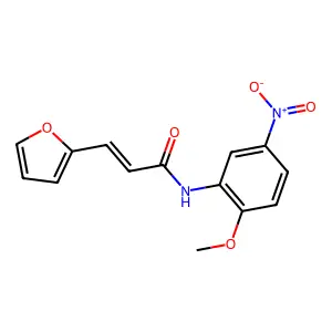 (E)-3-(furan-2-yl)-N-(2-methoxy-5-nitrophenyl)prop-2-enamide structure