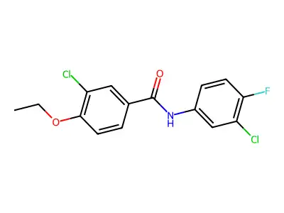 3-chloro-N-(3-chloro-4-fluorophenyl)-4-ethoxybenzamide structure