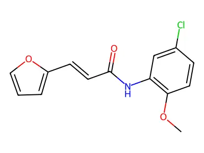 (E)-N-(5-chloro-2-methoxyphenyl)-3-(furan-2-yl)prop-2-enamide structure