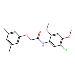 N-(5-chloro-2,4-dimethoxyphenyl)-2-(3,5-dimethylphenoxy)acetamide structure