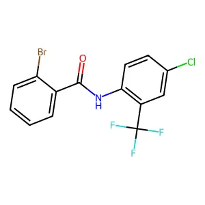 2-bromo-N-[4-chloro-2-(trifluoromethyl)phenyl]benzamide structure