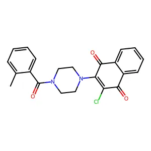 2-Chloro-3-[4-(2-methylbenzoyl)piperazin-1-yl]naphthalene-1,4-dione structure
