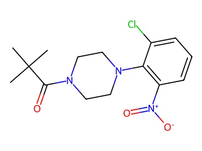 1-[4-(2-Chloro-6-nitrophenyl)piperazin-1-yl]-2,2-dimethylpropan-1-one structure