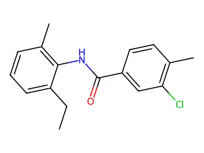 3-chloro-N-(2-ethyl-6-methylphenyl)-4-methylbenzamide structure