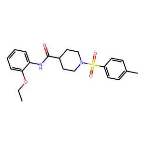 N-(2-ethoxyphenyl)-1-(4-methylphenyl)sulfonylpiperidine-4-carboxamide structure