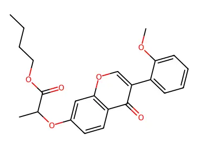 butyl 2-{[3-(2-methoxyphenyl)-4-oxo-4H-chromen-7-yl]oxy}propanoate structure