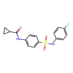 N-[4-[(4-fluorophenyl)sulfamoyl]phenyl]cyclopropanecarboxamide structure