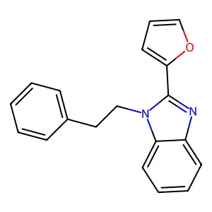 2-(furan-2-yl)-1-phenethyl-1H-benzo[d]imidazole structure