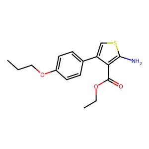 Ethyl 2-amino-4-(4-propoxyphenyl)thiophene-3-carboxylate structure