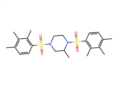 2-Methyl-1,4-bis(2,3,4-trimethylbenzenesulfonyl)piperazine structure