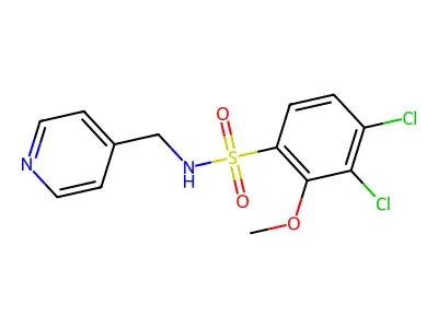 [(3,4-Dichloro-2-methoxyphenyl)sulfonyl](4-pyridylmethyl)amine structure