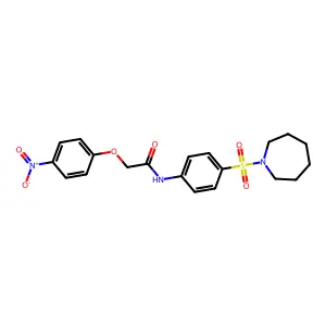 N-[4-(azepan-1-ylsulfonyl)phenyl]-2-(4-nitrophenoxy)acetamide structure
