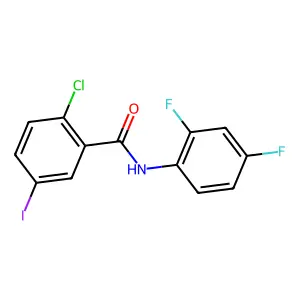 2-chloro-N-(2,4-difluorophenyl)-5-iodobenzamide structure