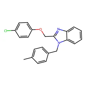 2-[(4-Chlorophenoxy)methyl]-1-[(4-methylphenyl)methyl]benzimidazole structure