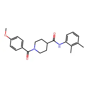 N-(2,3-dimethylphenyl)-1-(4-methoxybenzoyl)piperidine-4-carboxamide structure