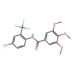 N-[4-chloro-2-(trifluoromethyl)phenyl]-3,4,5-trimethoxybenzamide structure