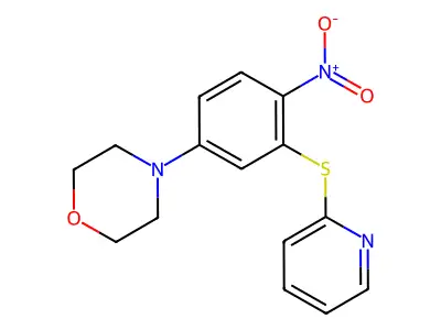 4-[4-Nitro-3-(pyridin-2-ylsulfanyl)phenyl]morpholine structure