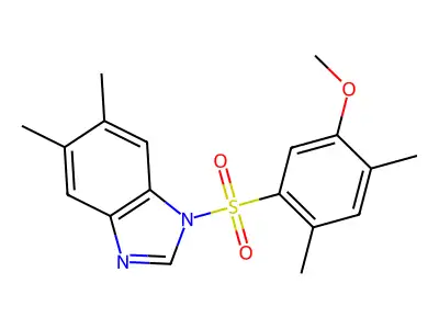 1-((5-methoxy-2,4-dimethylphenyl)sulfonyl)-5,6-dimethyl-1H-benzo[d]imidazole structure
