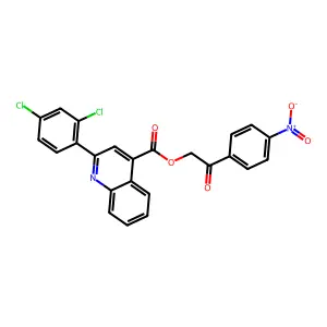 2-(4-Nitrophenyl)-2-oxoethyl 2-(2,4-dichlorophenyl)quinoline-4-carboxylate structure