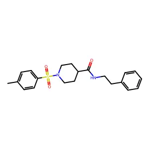 1-(Toluene-4-sulfonyl)-piperidine-4-carboxylic acid phenethyl-amide structure