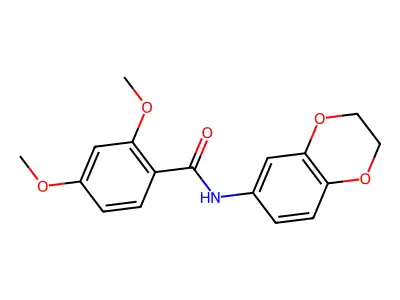 N-(2,3-dihydro-1,4-benzodioxin-6-yl)-2,4-dimethoxybenzamide structure