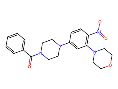 [4-(3-Morpholin-4-yl-4-nitrophenyl)piperazin-1-yl]-phenylmethanone structure
