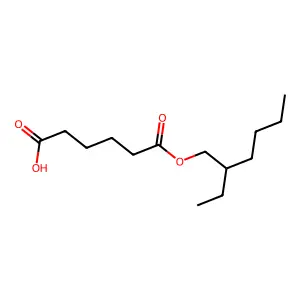 Mono(2-ethylhexyl) adipate structure