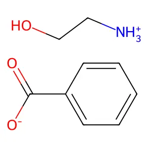 Ethanol, 2-amino-, benzoate (1:1) structure