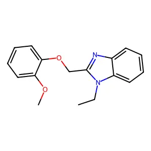 1-Ethyl-2-(2-methoxy-phenoxymethyl)-1H-benzoimidazole structure