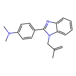 N,N-dimethyl-4-(1-(2-methylallyl)-1H-benzo[d]imidazol-2-yl)aniline structure