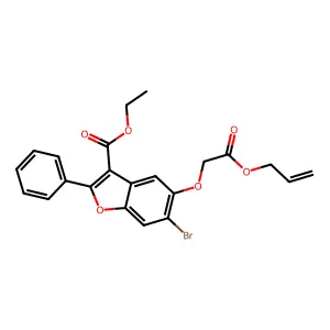 ethyl 6-bromo-5-[2-oxo-2-(prop-2-en-1-yloxy)ethoxy]-2-phenyl-1-benzofuran-3-carboxylate structure