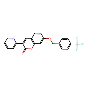 3-Pyridin-2-yl-7-[[4-(trifluoromethyl)phenyl]methoxy]chromen-2-one structure