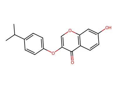 7-Hydroxy-3-(4-isopropyl-phenoxy)-chromen-4-one structure