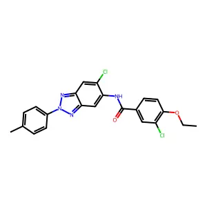 3-chloro-N-[6-chloro-2-(4-methylphenyl)benzotriazol-5-yl]-4-ethoxybenzamide structure