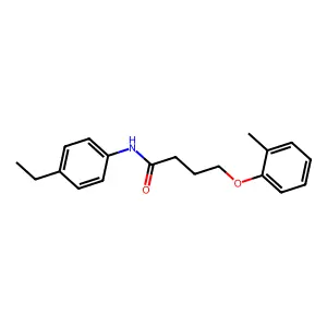 N-(4-ethylphenyl)-4-(2-methylphenoxy)butanamide structure