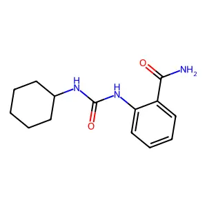 2-{[(Cyclohexylamino)carbonyl]amino}benzamide structure