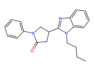 4-(1-Butylbenzimidazol-2-yl)-1-phenylpyrrolidin-2-one structure
