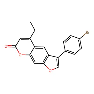 3-(4-bromophenyl)-5-ethyl-7H-furo[3,2-g]chromen-7-one structure