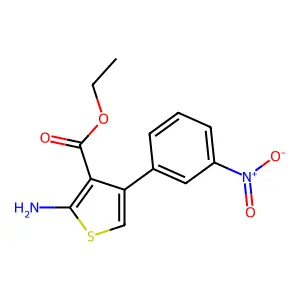 Ethyl 2-amino-4-(3-nitrophenyl)thiophene-3-carboxylate structure