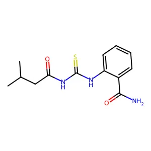 2-(3-Methylbutanoylcarbamothioylamino)benzamide structure