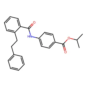 Isopropyl 4-{[2-(2-phenylethyl)benzoyl]amino}benzoate structure