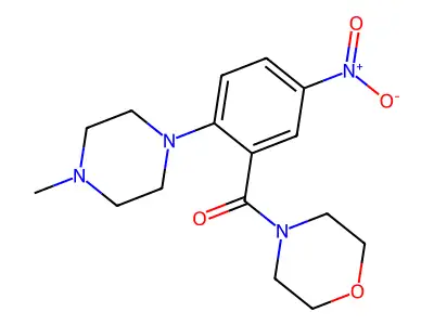 [2-(4-Methylpiperazin-1-yl)-5-nitrophenyl]-morpholin-4-ylmethanone structure