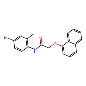 N-(4-bromo-2-methylphenyl)-2-naphthalen-1-yloxyacetamide structure