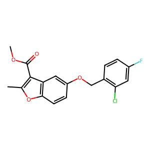 Methyl 5-[(2-chloro-4-fluorophenyl)methoxy]-2-methyl-1-benzofuran-3-carboxylate structure