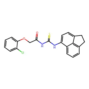 2-(2-chlorophenoxy)-N-(1,2-dihydroacenaphthylen-5-ylcarbamothioyl)acetamide structure