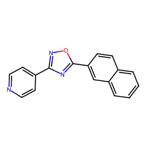 5-Naphthalen-2-yl-3-pyridin-4-yl-1,2,4-oxadiazole structure