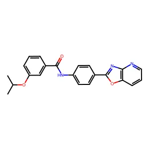 N-[4-([1,3]oxazolo[4,5-b]pyridin-2-yl)phenyl]-3-propan-2-yloxybenzamide structure
