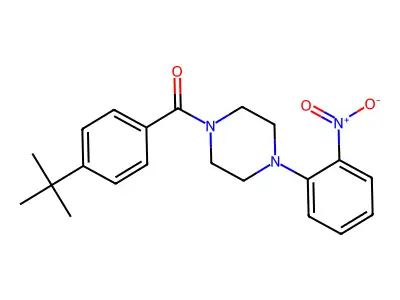 (4-Tert-butylphenyl)-[4-(2-nitrophenyl)piperazin-1-yl]methanone structure